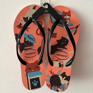 Havaianas Flip Flop Cat Print